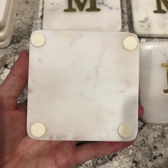 Set of 4 Marble A Coasters - Picture 3 of 3